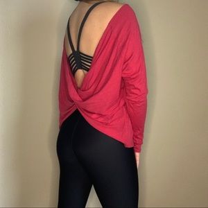 Fabletics Cross Back Tee- *Pink